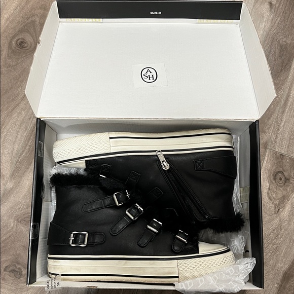🔥🔥ASH – Valko High Top Sneaker - BLACK/BLACK / 38 - Picture 6 of 16